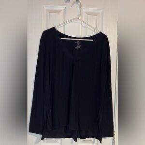 ADAY Black Long Sleeve Women's Top Something Tailored Shirt Black large